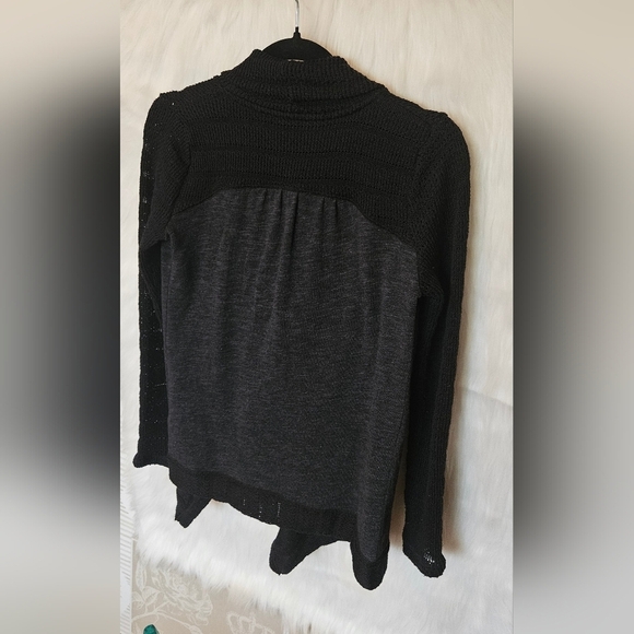 Lucky Brand Waterfall Collar Duo Knit Cardigan - Picture 6 of 7